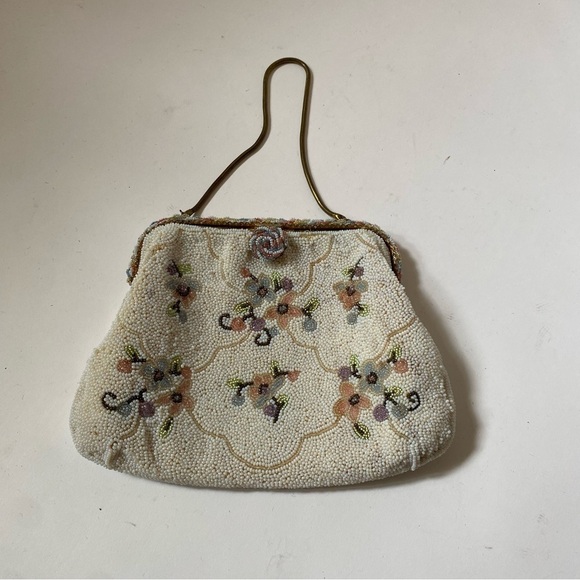 Walborg Handbags - Vintage Walborg Beaded Bag France Hand Made Floral #182